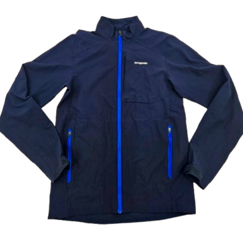 Patagonia Dirt Craft Jacket Mens Small Blue Lightweight Stretch Full Zip Perform